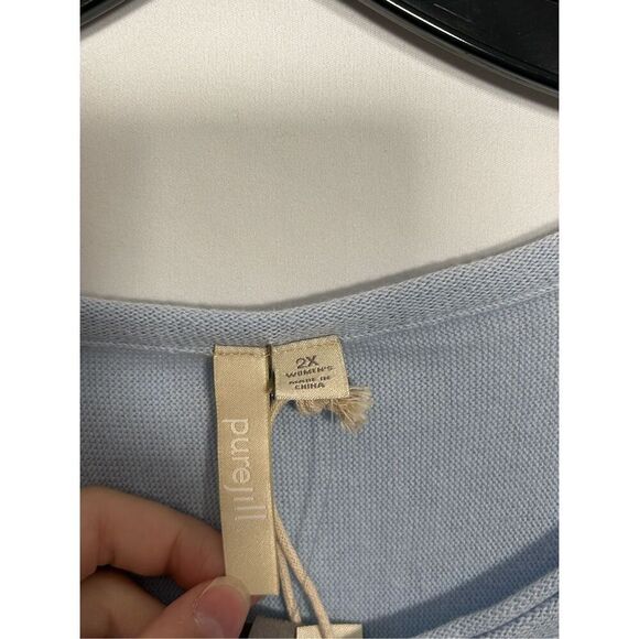 J. Jill Pure Jill blue soft light sweater size 2x C10-21 - Picture 3 of 5